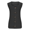 thumbnail image 4 of GaThRRgYP Summer Tops for Women,Women's Solid Color Camisole Sleeveless T-shirt Loose Tank Top Black S, 4 of 4