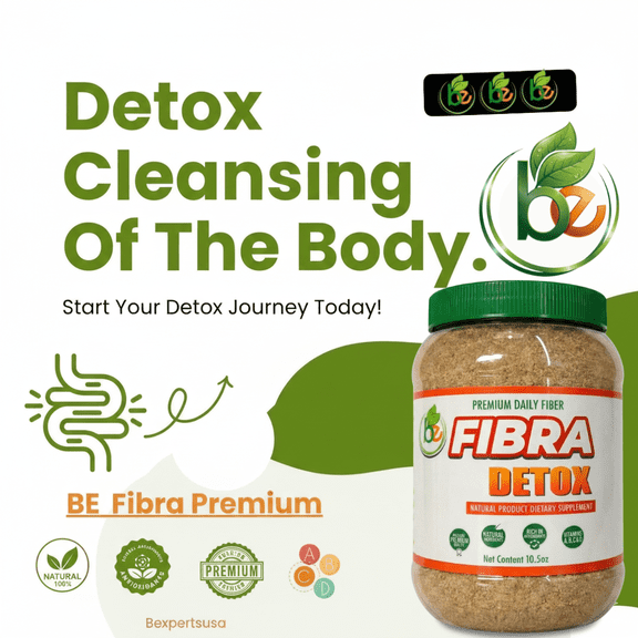 BE Fibra, Premium Daily Fiber Supplement, SiFibra Stlyle,  Rich Antioxidants & Vitamins A, B12, C & D–Supports Digestive Health & Detox 10.5oz