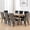 Black with Patterned Back, variant on Velvet Tufted Dining Chairs Set of 8, Upholstered Accent Chairs with Solid Wood Frame for Kitchen & Dining Room