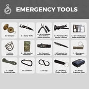 4 Person Emergency Kit / Survival Backpack for 72 Hours for Natural Disasters, Hurricanes, Emergency or Bug Out Situations – Black