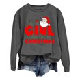 thumbnail image 1 of Wyzesi Chandails à Col Rond pour Femmes Automne Chandails à Manches Longues Col Rond Mode Chandails Imprimés Lettres Chandail Léger Chandails Amples Blouse Haut Chandails à Fermeture Éclair pour Filles, 1 of 5