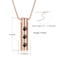 thumbnail image 2 of Cylinder Urn Necklace for Ashes Paw Print Cremation Jewelry for Dog and Cat Stainless Steel Memorial Keepsake Pendant for Men Women Gift, 2 of 7