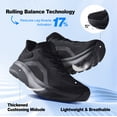 thumbnail image 3 of Mens Wide Toe Box Shoes Arch Support Lightweight Slip Ins Orthopedic Plantar Fasciitis with Thick Cushion Zero Drop Sole Width Shoes for Athletic Training Running Workouts, 3 of 6