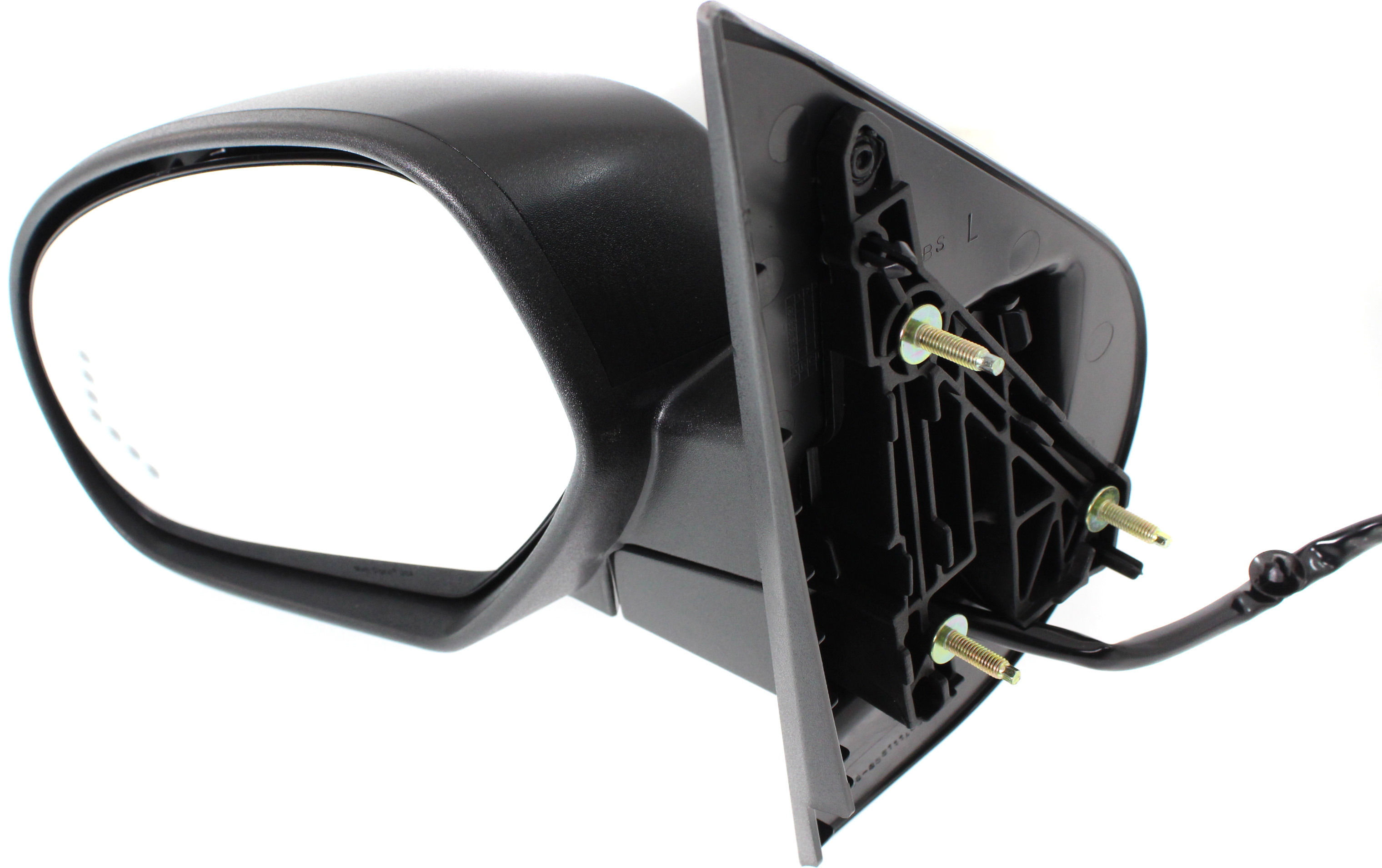 Mirror Compatible With 2003-2014 Chevrolet Tahoe 2007-2013 Avalanche Left Driver Side Heated In-glass Signal Light 1 Paintable and Textured Black Cap Kool-Vue