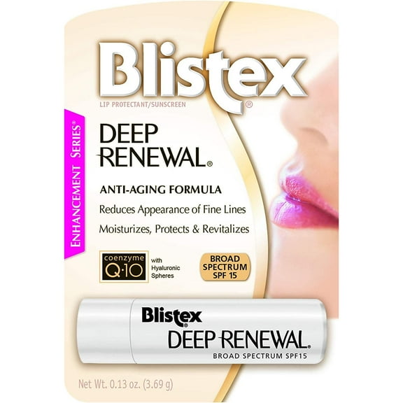 Blistex PP Protectant Sunscreen Deep Renewal Anti-Aging Formula 0.13 Ounce (3.69g) (Value Pack of 12)