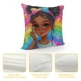 thumbnail image 4 of JEUXUS African American Pillow Covers Black Art Throw Pillow Cover Pillows for Girls Bedroom, 4 of 5