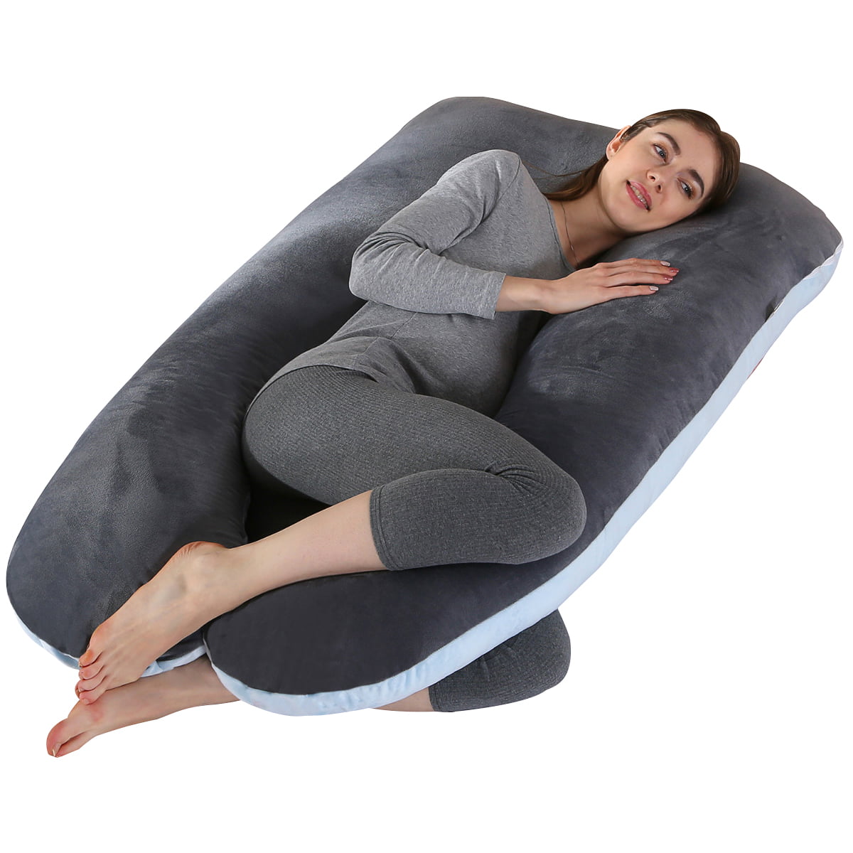 Details about   U Shape Pregnancy Pillow Full Body Pillow for Maternity Pregnant Women-Gray 