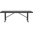 thumbnail image 2 of Global Industrial 277570BK 8 ft. Rectangular Steel Outdoor Table with Expanded Metal, Black, 2 of 7