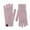 Pink, variant on UJNDER Women's Knitted Gloves Warm Winter Touchscreen Friendly Solid Color Handwear for Comfort and Style White