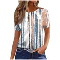 thumbnail image 2 of Nmnitkp Sustainable Women's Short Sleeve Tops Leaf Print Crew Neck Short Sleeve T-Shirt, Oversized Loose Fit Casual Summer Tops for Women Daily Wear White,XL, 2 of 5