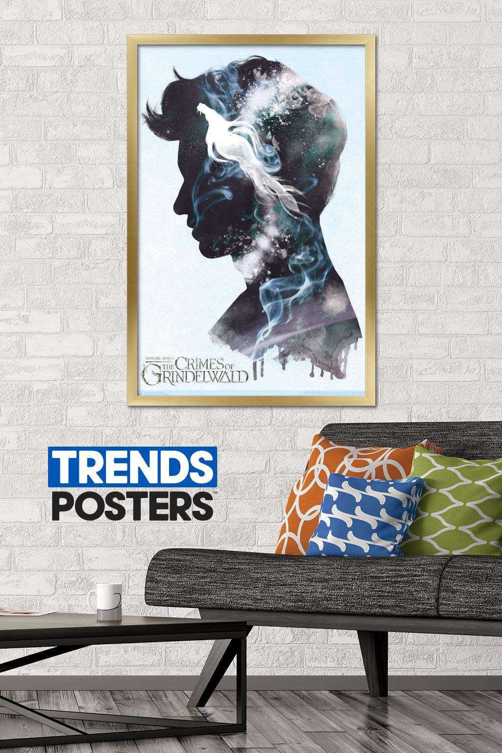 Fantastic Beasts: Crimes Of Grindelwald - Newt Illustration Wall Poster, 22.375" x 34", Framed