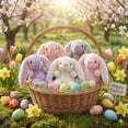 thumbnail image 5 of 6.3" Silver Grey Mini Floppy Eared Easter Bunny Plush Toys - Small Bunny Stuffed Animals - Soft Chrome Plushies for Easter Basket Stuffers - Modern Farmhouse Spring Decor Boys, 5 of 5
