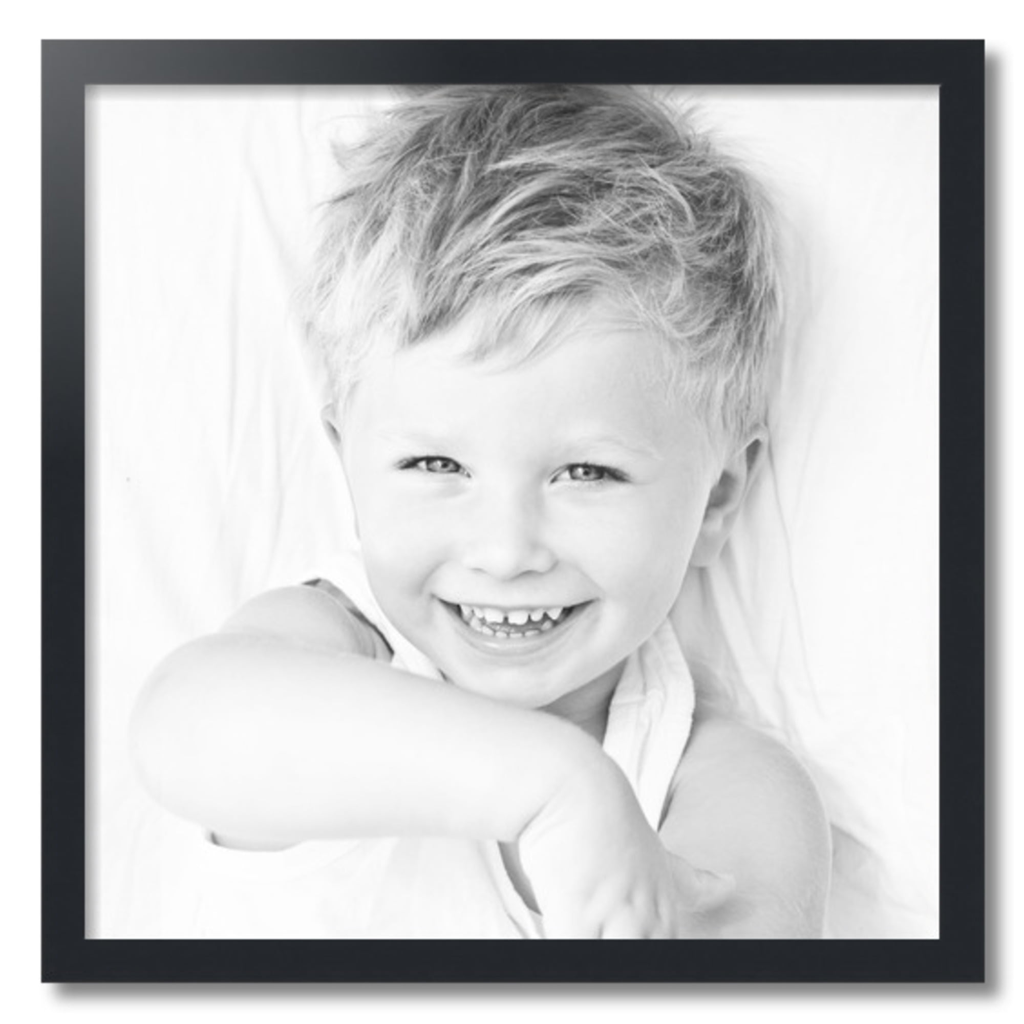 ArtToFrames 24x24 Inch Black Picture Frame, This Black MDF Poster Frame is Great for Your Art or Photos, Comes with 060 Plexi Glass (3943)
