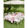 thumbnail image 4 of Outdoor Tablecloth with Umbrella Hole for Patio/Picnic/Party/Camping, Coastal Pink Coral Waterproof Table Cloth Rectangle Table Cover Washable, Nautical Ocean Seaside Beach (60"x 120"), 4 of 8