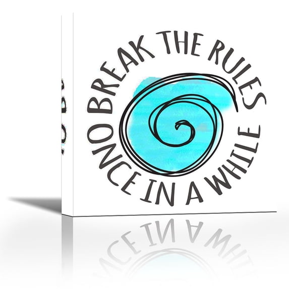 Break The Rules - Contemporary Fine Art Giclee on Canvas Gallery Wrap - wall décor - Art painting - 24 x 24 Inch - Ready to Hang