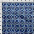 thumbnail image 4 of oneOone Viscose Jersey Medium Blue Fabric Circle Craft Projects Decor Fabric Printed By The Yard 60 Inch Wide, 4 of 4