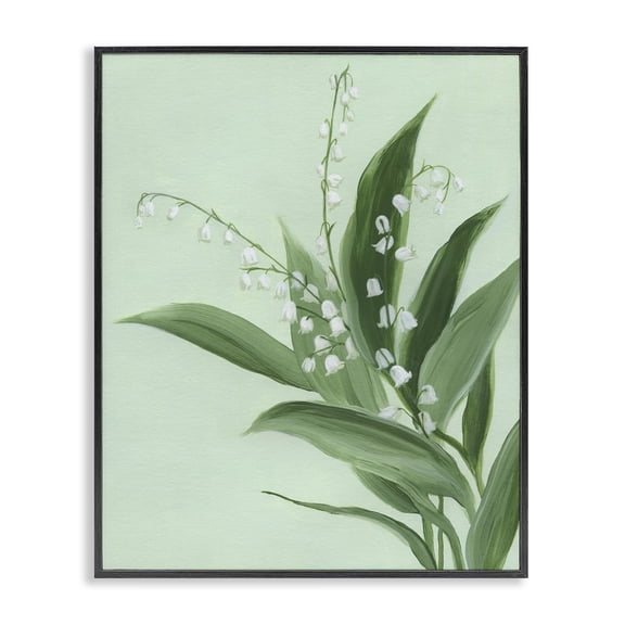 Stupell Industries Victorian Gentle Lily of Valley Black Framed Giclee Art, 11 x 14, by Grace Popp