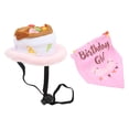 thumbnail image 2 of Suministros de vestir para cumpleaños de mascotas conjunto de bufanda y sombrero de cumpleaños para perros de nailon de franela para fiestas de cumpleaños de uso diario para ANGGREK Otros, 2 of 8