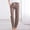 Khaki, variant on Womens Pants Spring Solid Color Lace Up Pocket Loose Wide Legged Cropped Casual Pant Holiday Wear