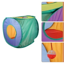 LEORX 1Set Square Polyester Cat Tunnel Toy for Indoor Playtime Foldable Pet Supplies 11.8x11.8x11.8in