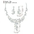 thumbnail image 6 of Sunyuer Wedding Jewelry Sets Leaf Rhinestone Necklace Set Formal Pearl Costume Jewerly for Women and Brides, 6 of 7
