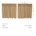 thumbnail image 2 of Cozy and Elegance - Rustic 24"x36" Tier Pair Tan Rod Pocket Plaid Kitchen Window Curtains, 2 of 7