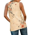 thumbnail image 5 of Tank Tops for Women under $5 Sleeveless Printed V-neck Pullover Side Slit Loose Casual Top Multicolor S, 5 of 6