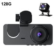 thumbnail image 1 of 1080P HD 3-Channel Car Camera, Simultaneous Front/Inside/Rear View Recording, Compact Design for Unobstructed Driving Visibility(WiFi 32G,1set), 1 of 8