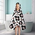 thumbnail image 6 of White Cow Black Spot Pattern (8) Hooded Bath Towel，50"x30" for Ages 3 To 12 Kids, Quick Dry Lightweight Soft Microfiber Hood Beach Towel Cover Up for Kids, 6 of 7