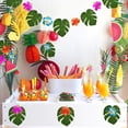 thumbnail image 5 of Kuuqa 88 Piezas De 20 Cm/8 Pulgadas Hojas De Palma Tropicales Y Flores De Hibisco De Seda Decoración De Fiesta Hojas De Plantas De Monstera Artificiales Flores Fiesta Hawaiana Luau Selva Playa Tema Ba KUUQA NA, 5 of 5