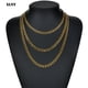 thumbnail image 3 of Collar grande de moda para mujer, gargantilla con cierre grueso Chapado en plata, Color dorado, cadena, collares, regalos de joyería de fiesta 2021, 3 of 4