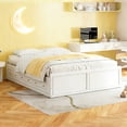 thumbnail image 3 of Bellemave Queen Bed with 6 Drawers, Wood Queen Size Platform Bed with Storage, Storage Bed Frame for Teens Adults (White）, 3 of 8