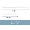 thumbnail image 2 of Barra de cortina TYRON con banda atornillada ajustable de 45 a 75 cm, 2 unidades, color blanco, 2 of 6