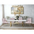 thumbnail image 6 of Beatrix Blush Velvet Side Chair with Gold Legs, 6 of 6