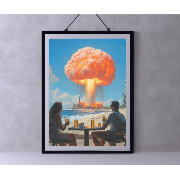 Retro Wall Art - Surreal Art Print, Trippy Art, Indie Room Decor, Retro Poster, Wall Art, Modern Wall Decor, 8x12 UNFRAMED