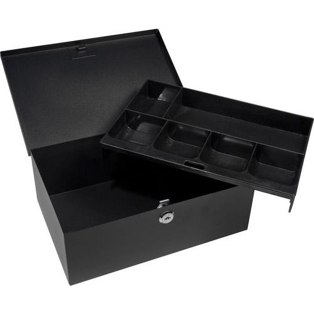 Barska Cash Box and 6-Compartment Tray with Key Lock
