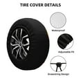 thumbnail image 2 of Sikiie Watercolor Glasses Guinea Pig PVC Leather Spare Tire Wheel Cover Spare Tire Cover, for Car Truck SUV Camper Trailer Universal Fit(14-17in)-17 inch, 2 of 6