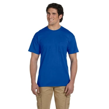 Gildan Dryblend Adult Tee With Pocket , G830 , Royal , Large