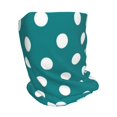thumbnail image 2 of Yiaed White Polka Dots With Teal Background Print Multifunction Beanie Hats for Women Men Slouchy Knit Beanie Hat Winter Hat Scarf Stretch Skull Cap, 2 of 8