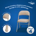 thumbnail image 2 of MECO Sudden Comfort Deluxe Sand Fabric Padded Folding Chair, (Set of 4), 2 of 9
