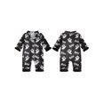 thumbnail image 2 of Cjfdfy Newborn Baby Girls Halloween Pajamas Long Sleeve Cartoon Print Fur Trim Toddler Loungewear Cute Ghost Letters Print Pajamas Closure Sleepwear, 2 of 9