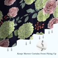 thumbnail image 6 of Baseballs and Flowers Red Pattern Modern Waterproof Shower Curtain Set with 12 Hooks, Washable Decorative Bathroom Shower Curtain, 6 of 6