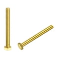 thumbnail image 1 of Unique Bargains Brass Hex Bolts, 5/16-18x3' 2 Pack Fully Thread Grade 4.8 Machine Screws, 1 of 4