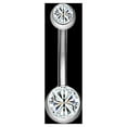 thumbnail image 2 of Acier Inoxydable Double Strass Nombril Bouton Anti Allergie Piercing Bijoux du Corps (Blanc), 2 of 2