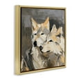 thumbnail image 4 of Stupell Industries Cuddling Wolf Pair Animals & Insects Painting Gold Floater Framed Canvas Art Print Wall Art, 25 x 25, 4 of 10