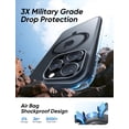 thumbnail image 3 of Funda MAGIC JOHN para iPhone 14 Pro con soporte magnético giratorio de 360°, 3 of 7