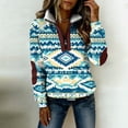 thumbnail image 2 of TaTaai Women St Patrick's Day Color Block Half Zip Long Sleeve Collared Casual Printed Hoodie Jacket Ladies Spring Daily Commute Street Wear Soft Comfortable Machine Washable Top Gift, 2 of 8