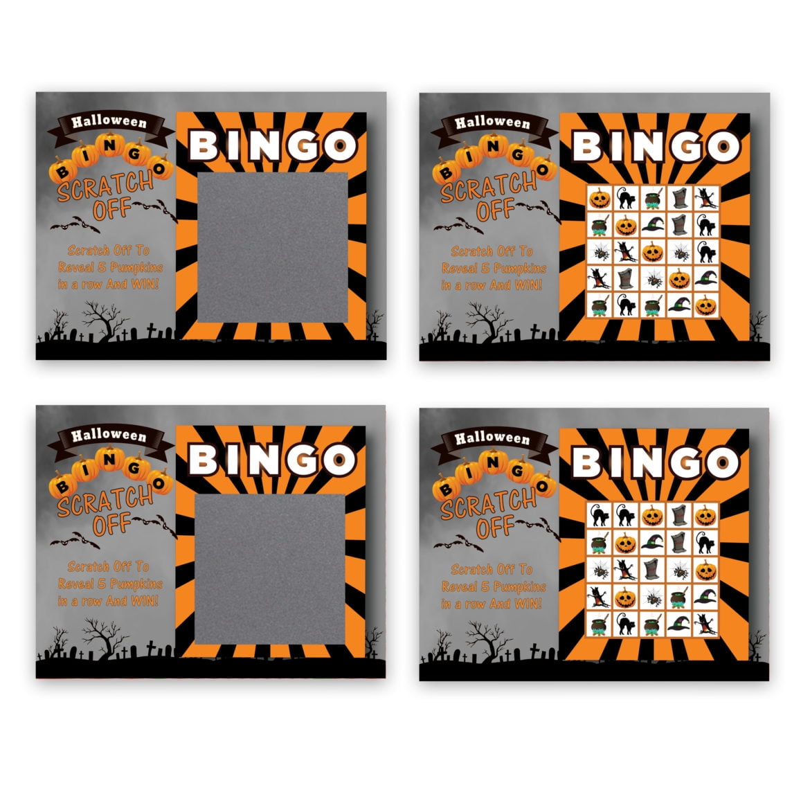 My Scratch Offs Halloween Spooky BINGO Scratch Off Game Card Scratcher