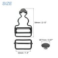 thumbnail image 2 of Unique Bargains Overall Buckles 6 Sets Retro Suspender Replacement Buckles 33mm Gun-black, 2 of 6