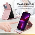 thumbnail image 2 of Zipper Wallet Case for Apple iPhone 13 Pro Max (Not 13), PU Leather [Card Holder Slot Handbag] with Adjustable Kickstand Flip Phone Cover for Apple iPhone 13 Pro Max Rose Gold, 2 of 14
